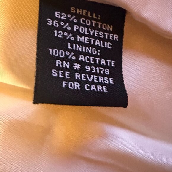 Beige & Gold Textured Blazer & Skirt Suit - Size 12 - Picture 10 of 16